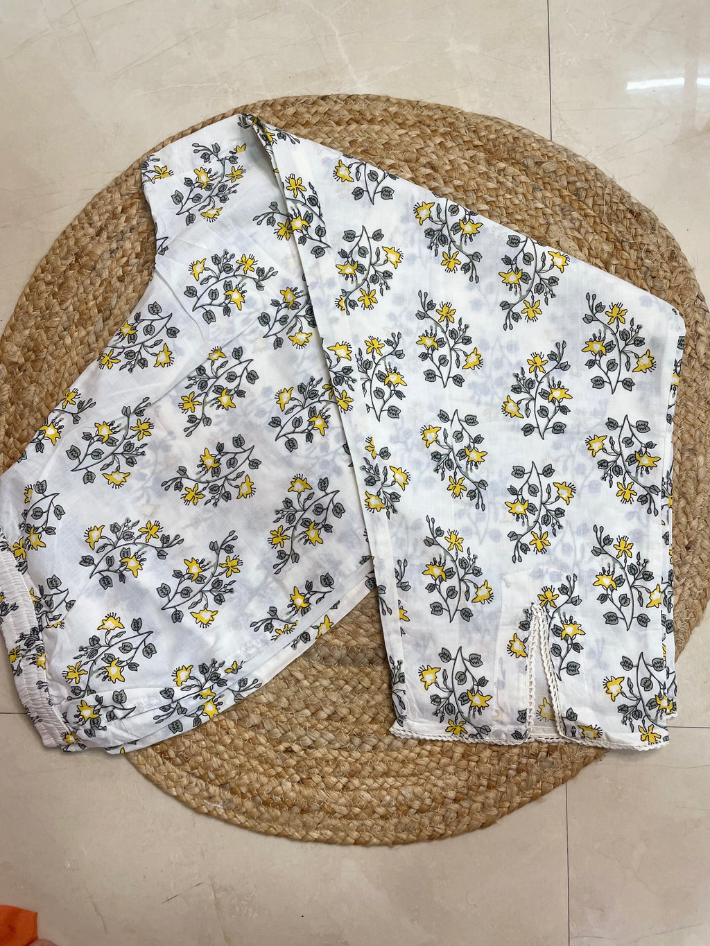 Radhvi Ivory Yellow 3-Piece Crop-Salwar Set