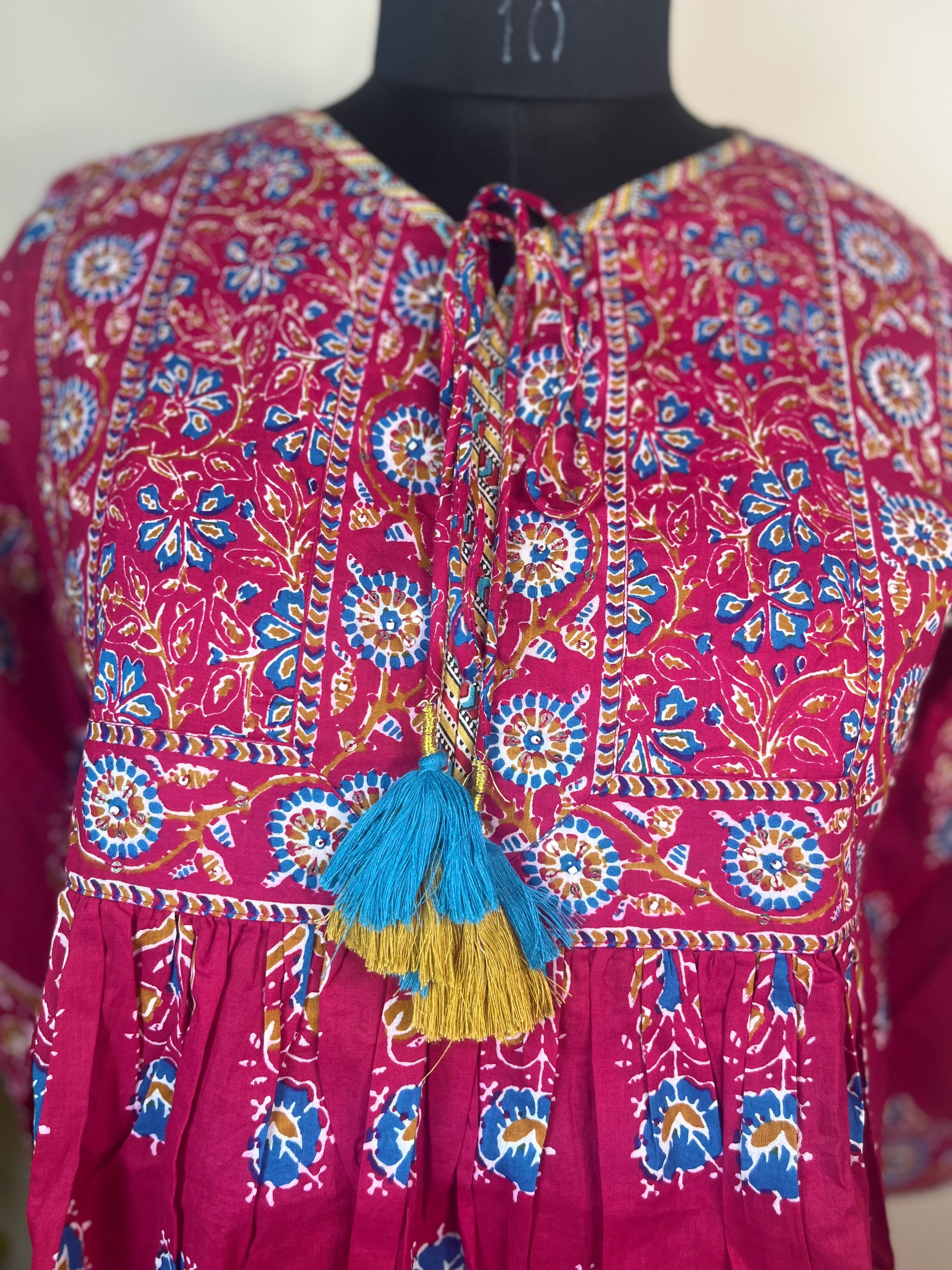 Berry Pop Top, Short Kurti