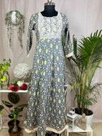 Vihana Indigo Ikat 3 Pcs Suit Set