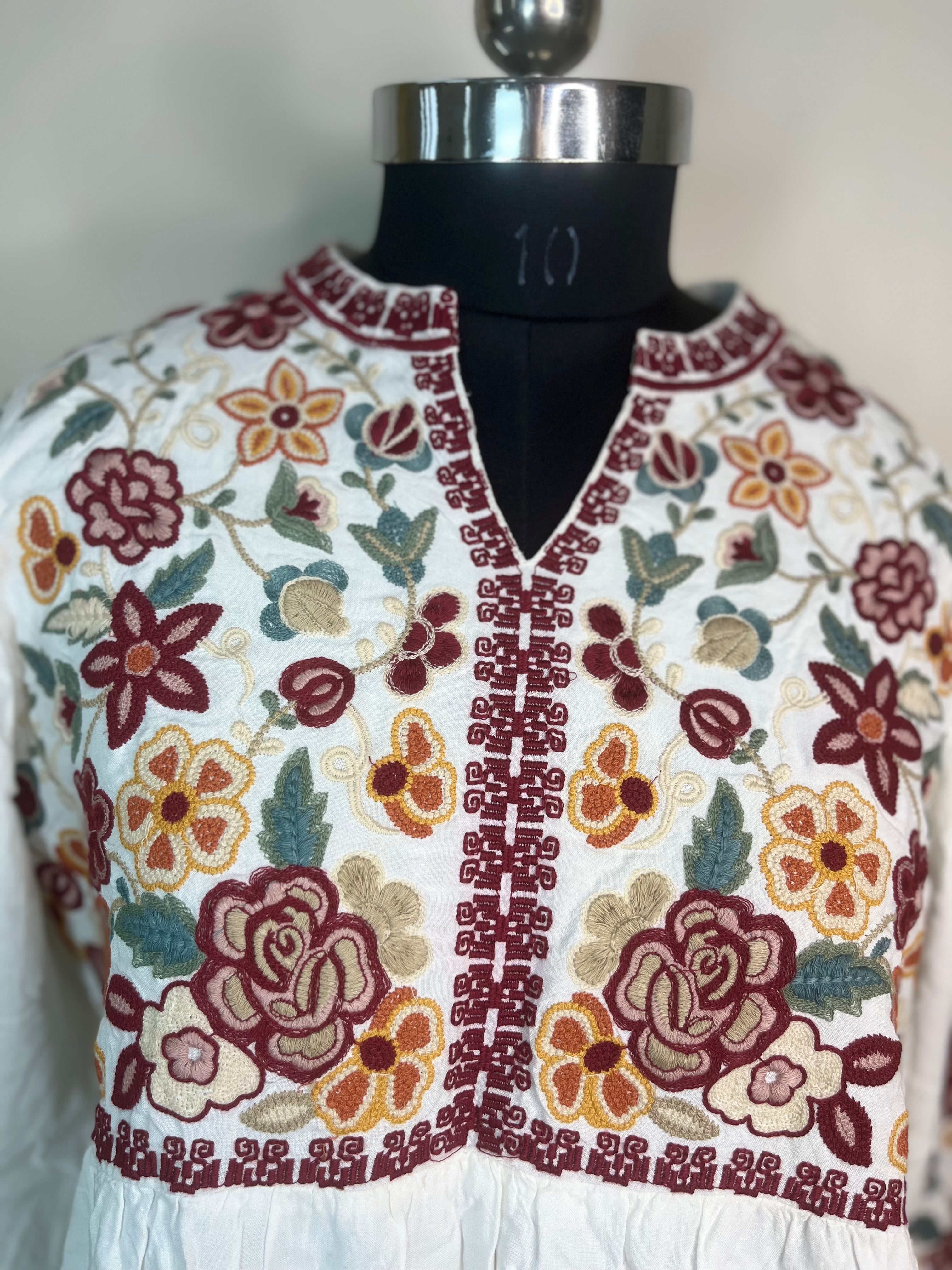 The Ivory Bloom Short Kurti