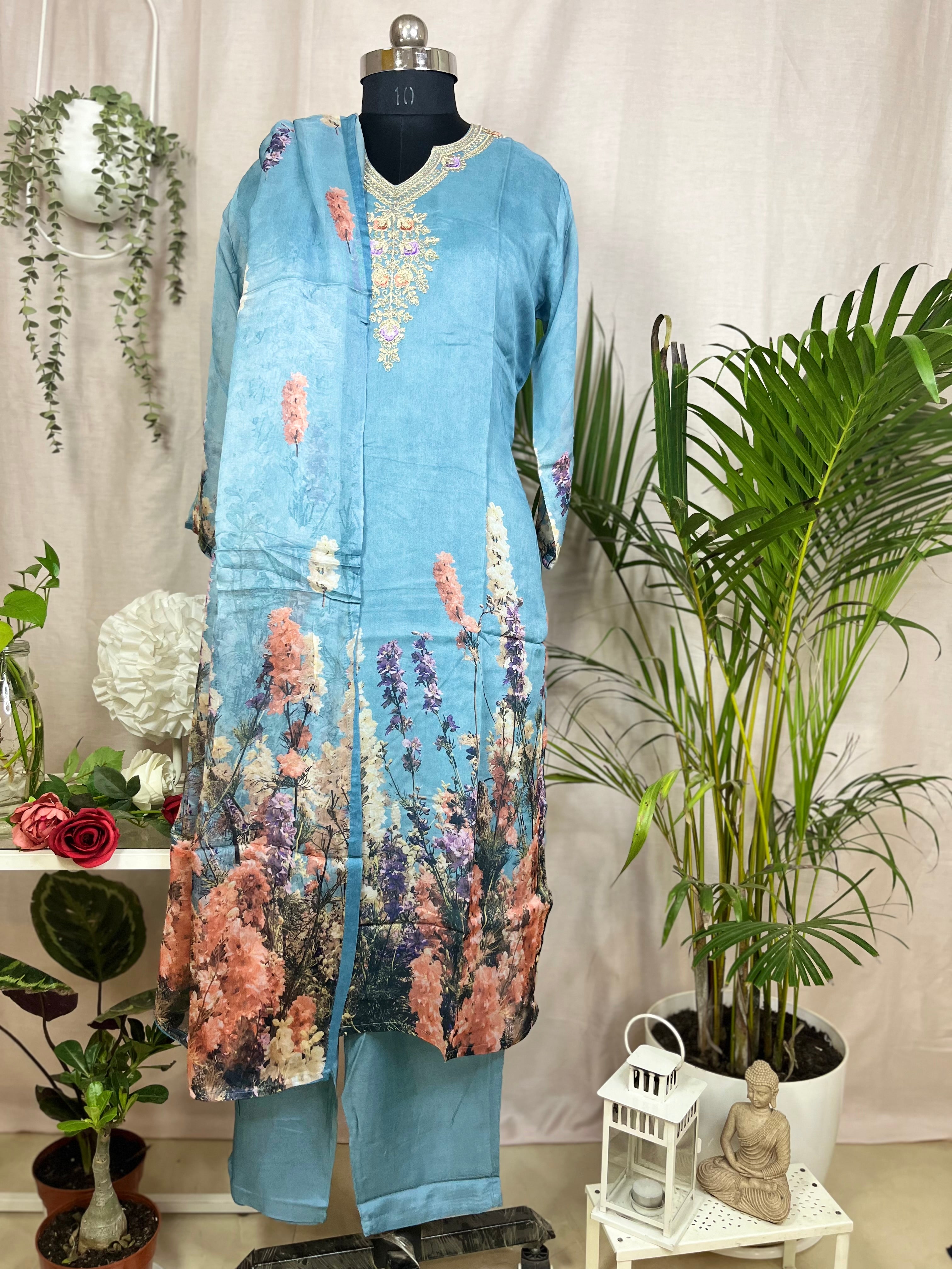 Veya Sky Bloom 3 Pcs Suit Set