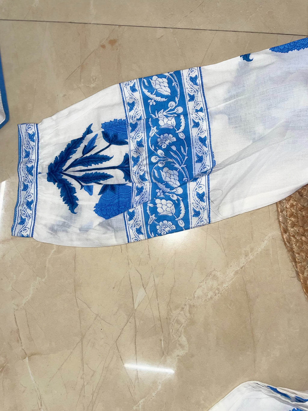 Blue Noor Hand Block Cotton Dress