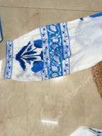 Blue Noor Hand Block Cotton Dress