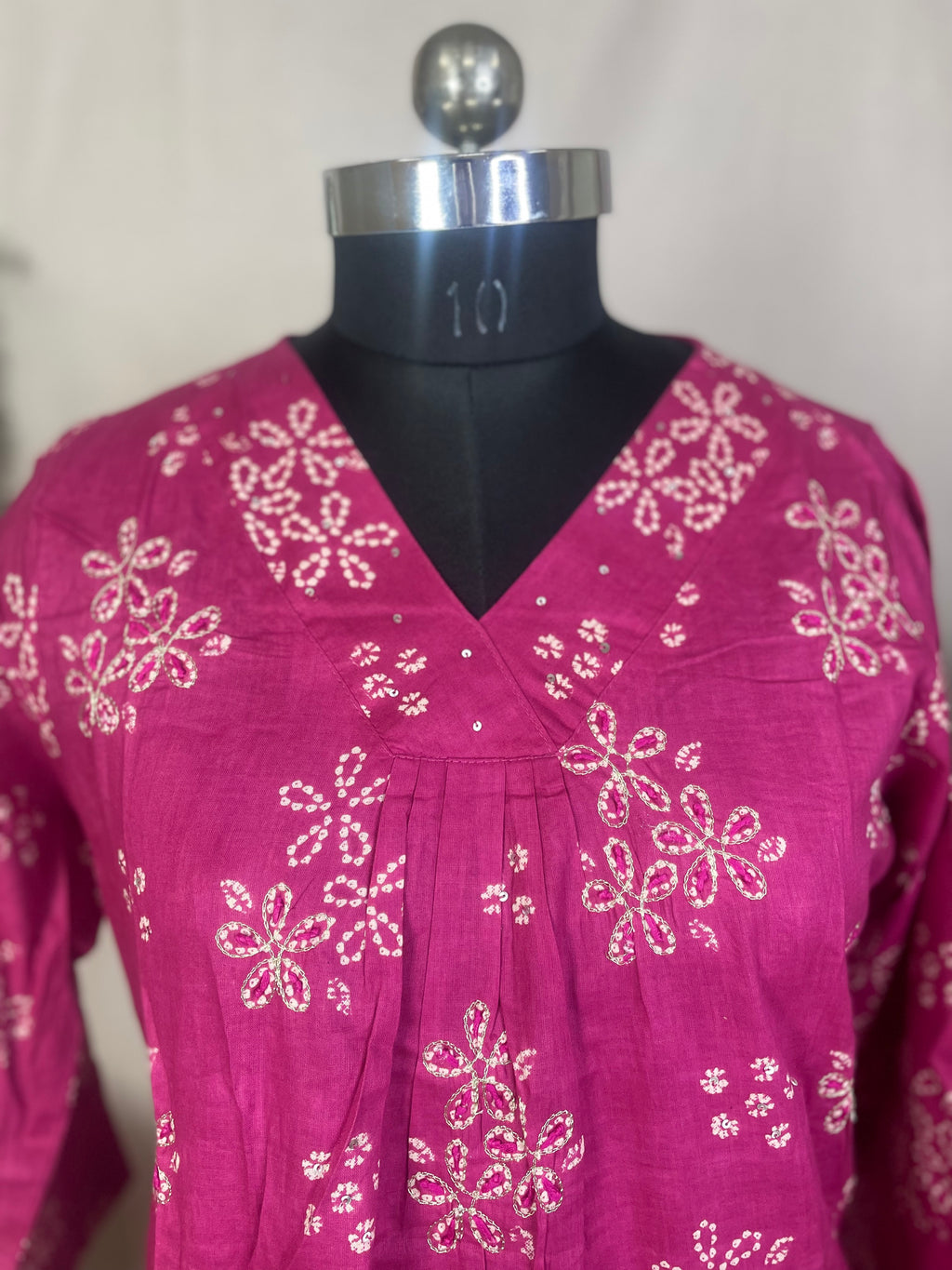 Mishri Rani Pink Cotton 3 Pcs Suit Set