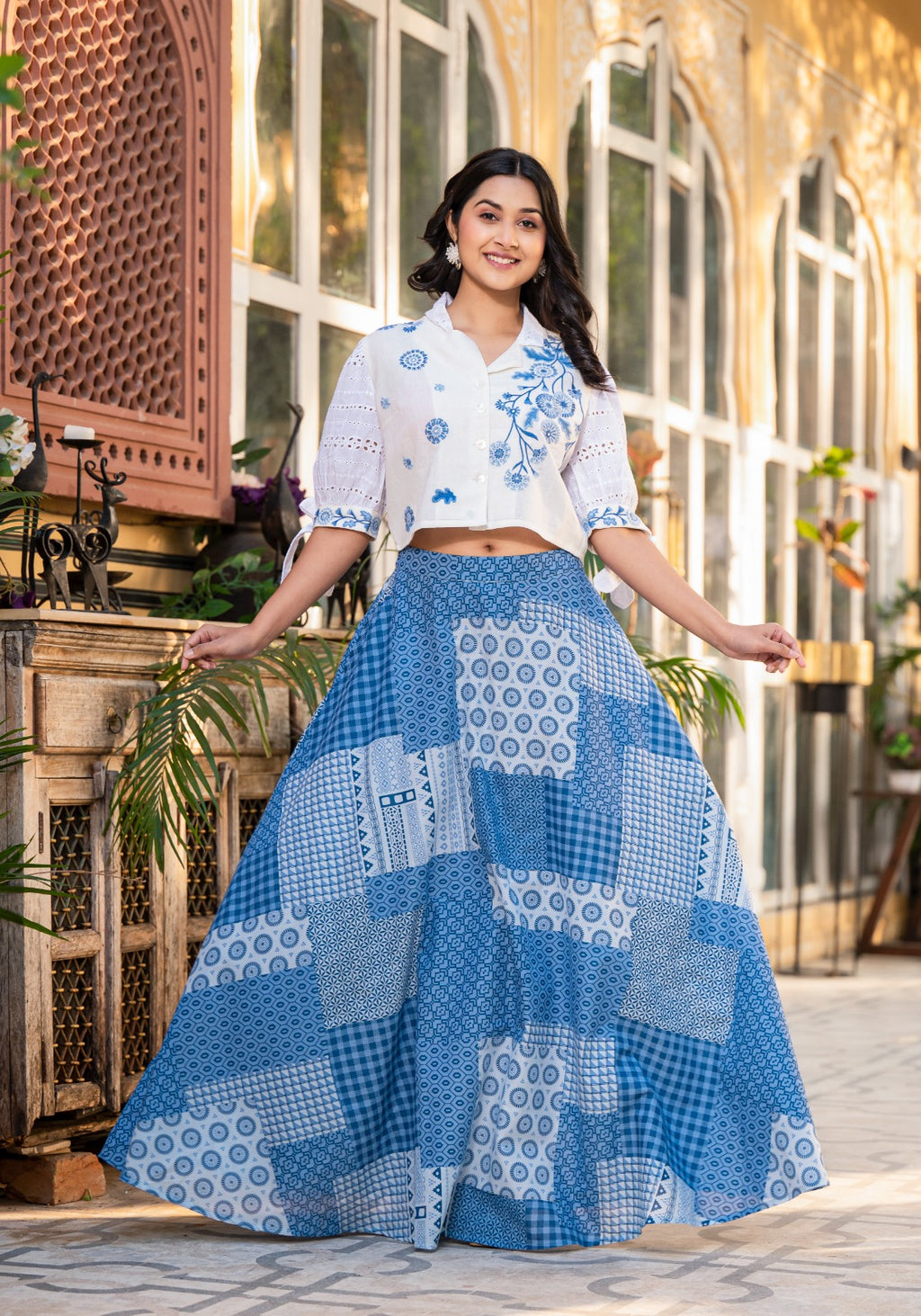 Indigo Edit Skirt Set