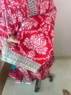 Cherry Red Pop Short Kurti
