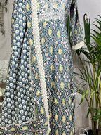 Vihana Indigo Ikat 3 Pcs Suit Set