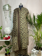 Niyati Olive Brown Cotton 3 Pcs Suit Set