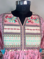 Blush Pink Garden Short Kurti