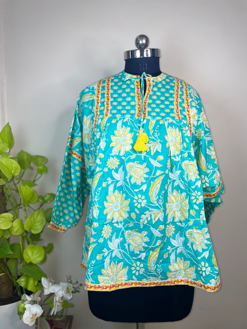 Aqua Sunshine Short Kurti