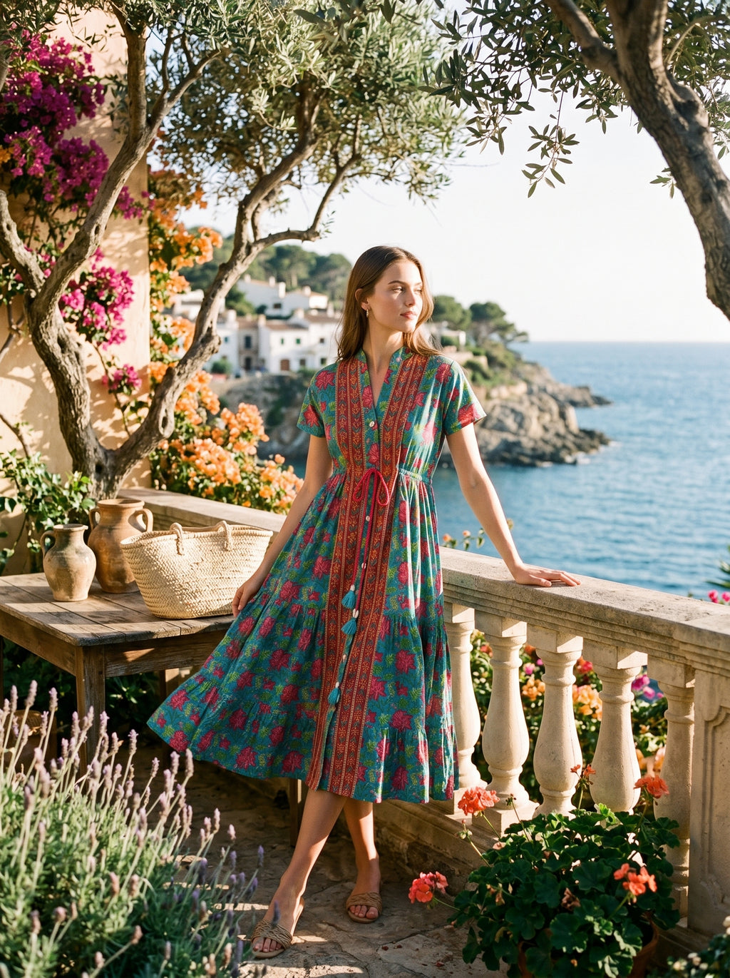 Turquoise Bloom Dress