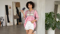 Blush Pink Garden Short Kurti