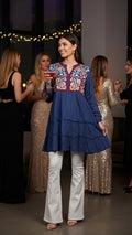 Midnight Flower Short Kurti