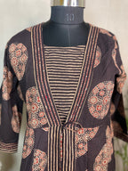 Kaira Rust Noir 3 Pcs Suit Set
