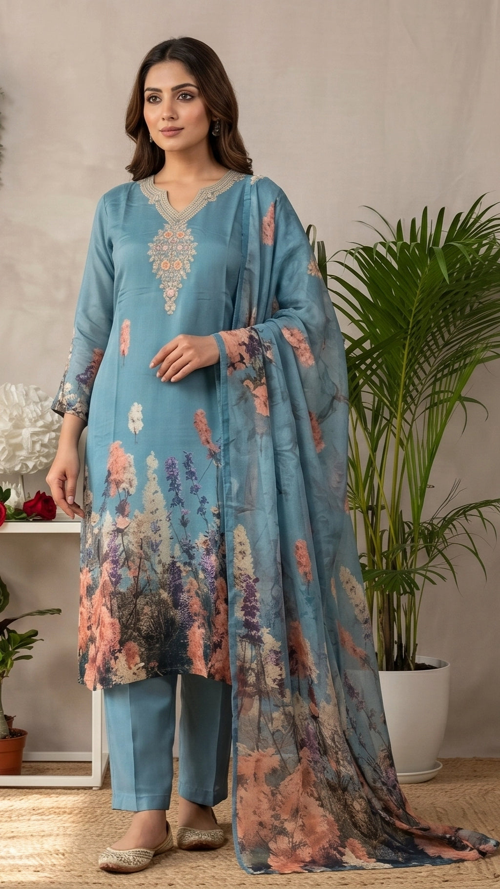 Veya Sky Bloom 3 Pcs Suit Set