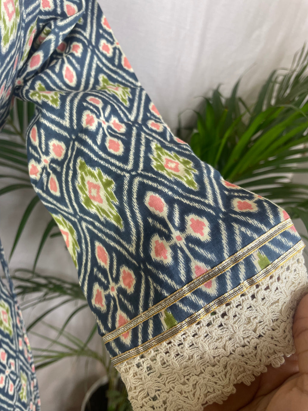 Vihana Indigo Ikat 3 Pcs Suit Set