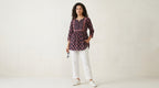 Midnight Paisley Short Kurti