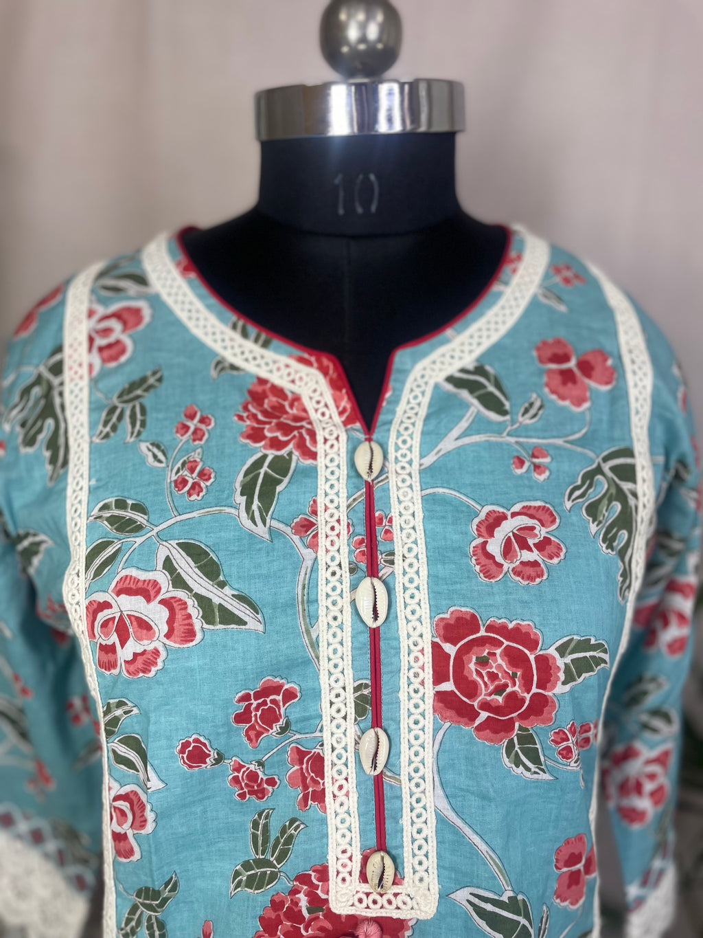 Aaira Aqua Bloom  3 Pcs Suit Set