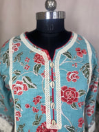 Aaira Aqua Bloom  3 Pcs Suit Set
