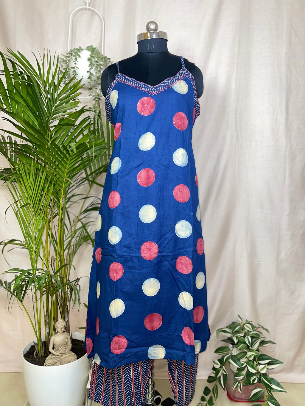 Devanshi Indigo 3-Piece Spaghetti Set