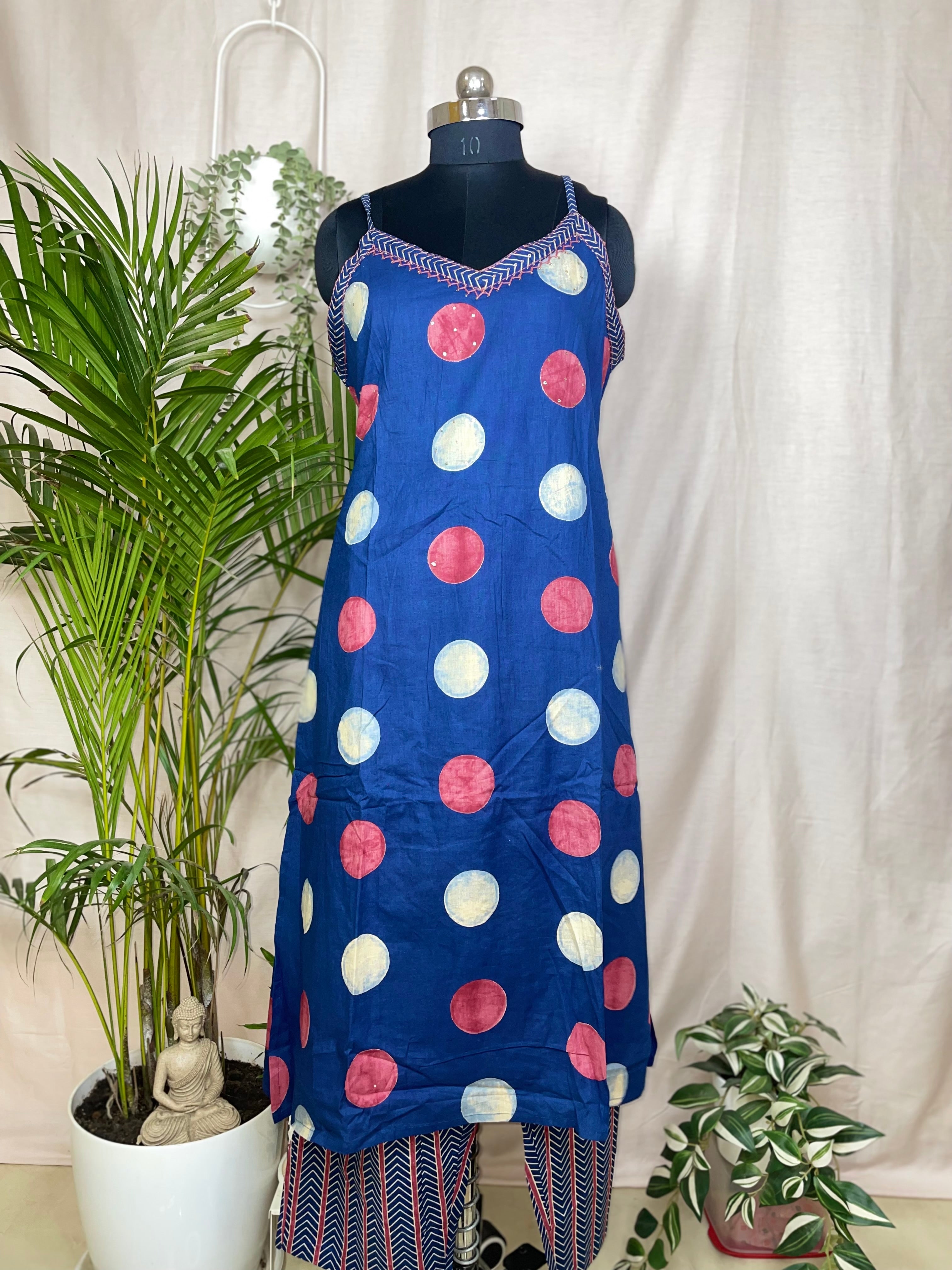 Devanshi Indigo 3-Piece Spaghetti Set