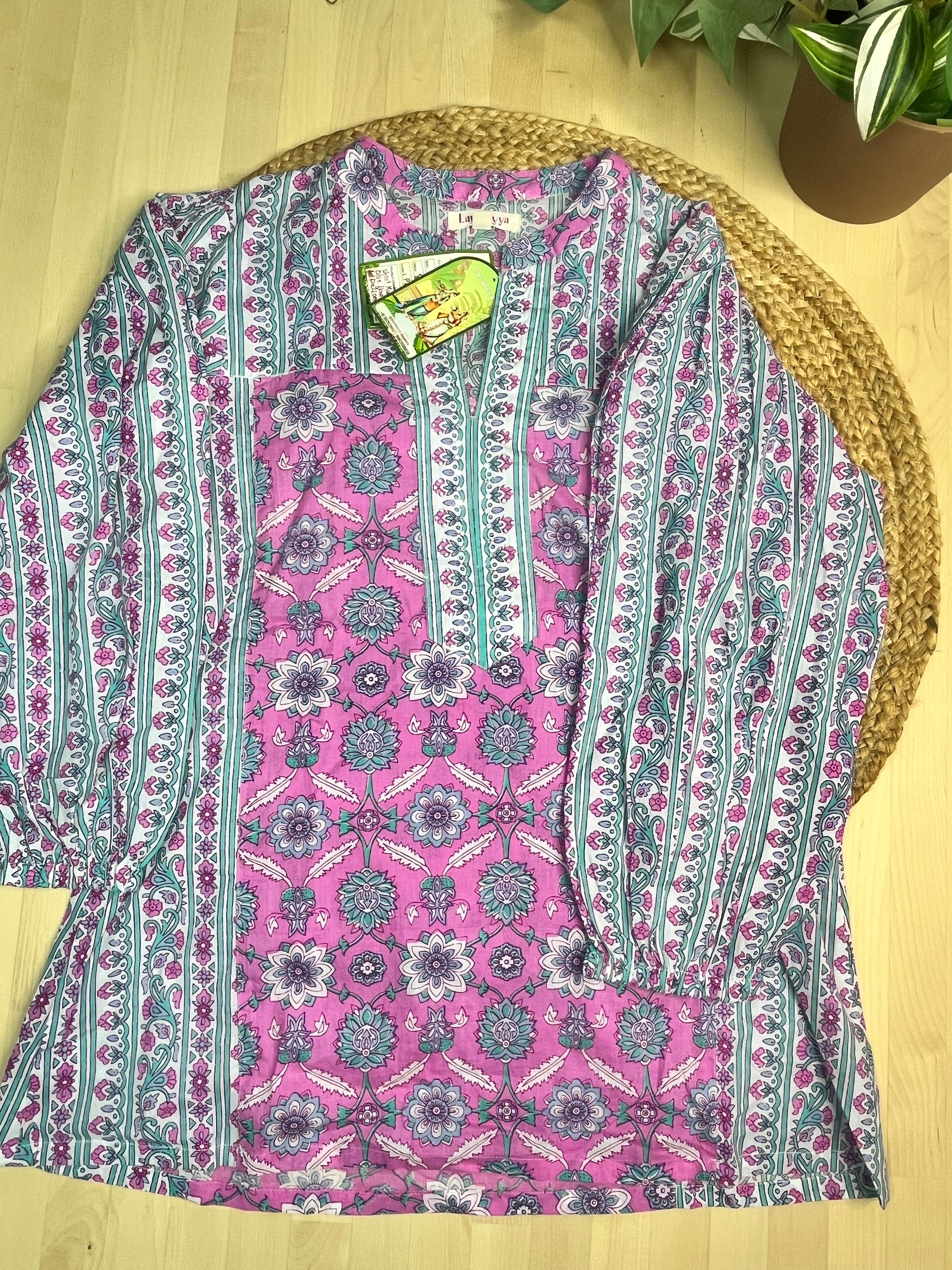 Blueberry Pink Short Kurti