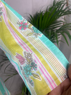 Dhruvi Mint Lemon Cotton 3 Pcs Suit Set