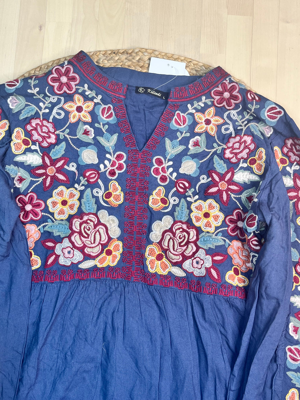 Midnight Flower Short Kurti