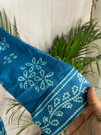 Krisha Teal Bandhani Print 3 Pcs Suit Set