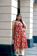 Kavya Rust Floral 2-Piece Spaghetti Set