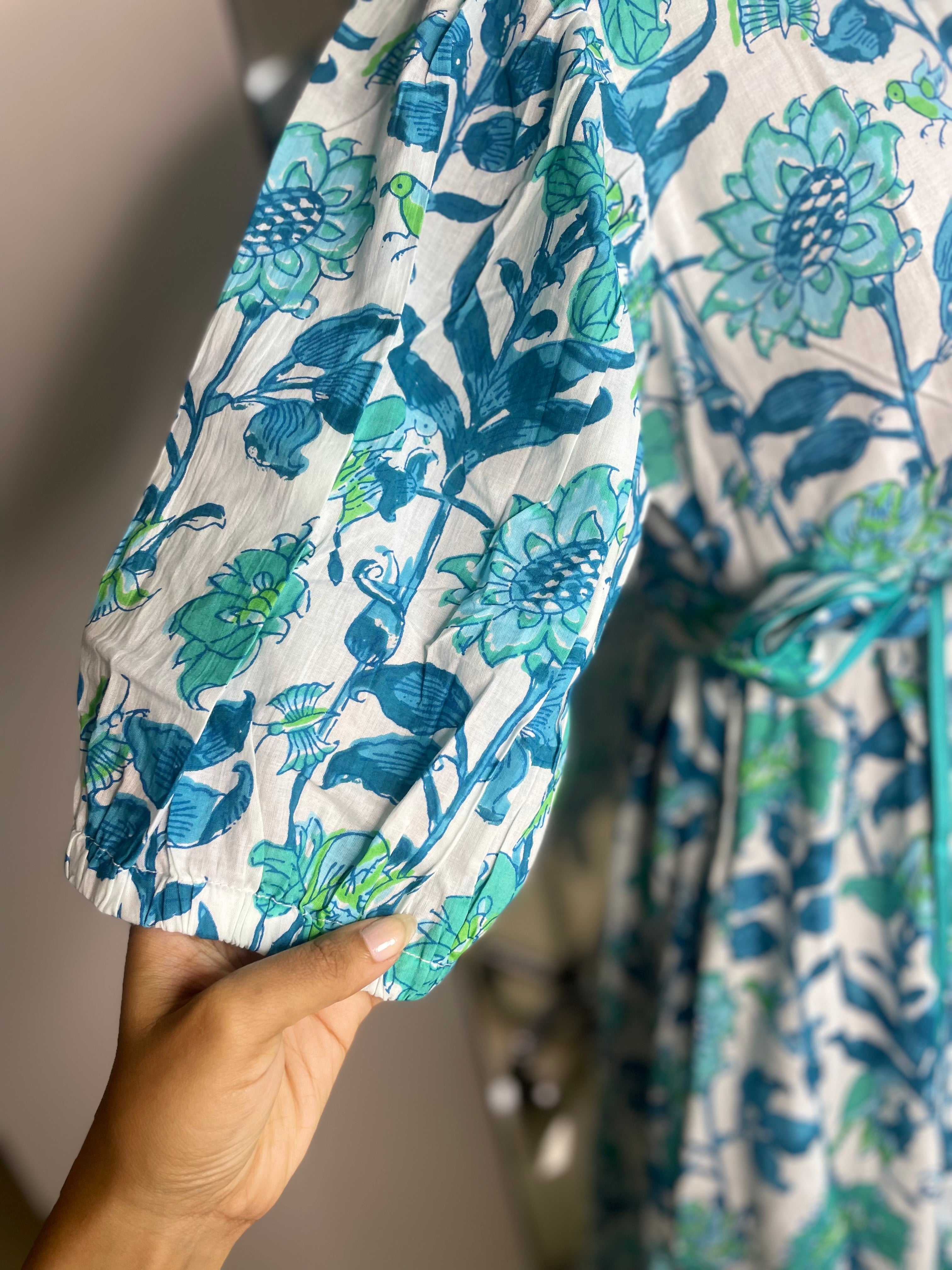 Aqua Garden Dress