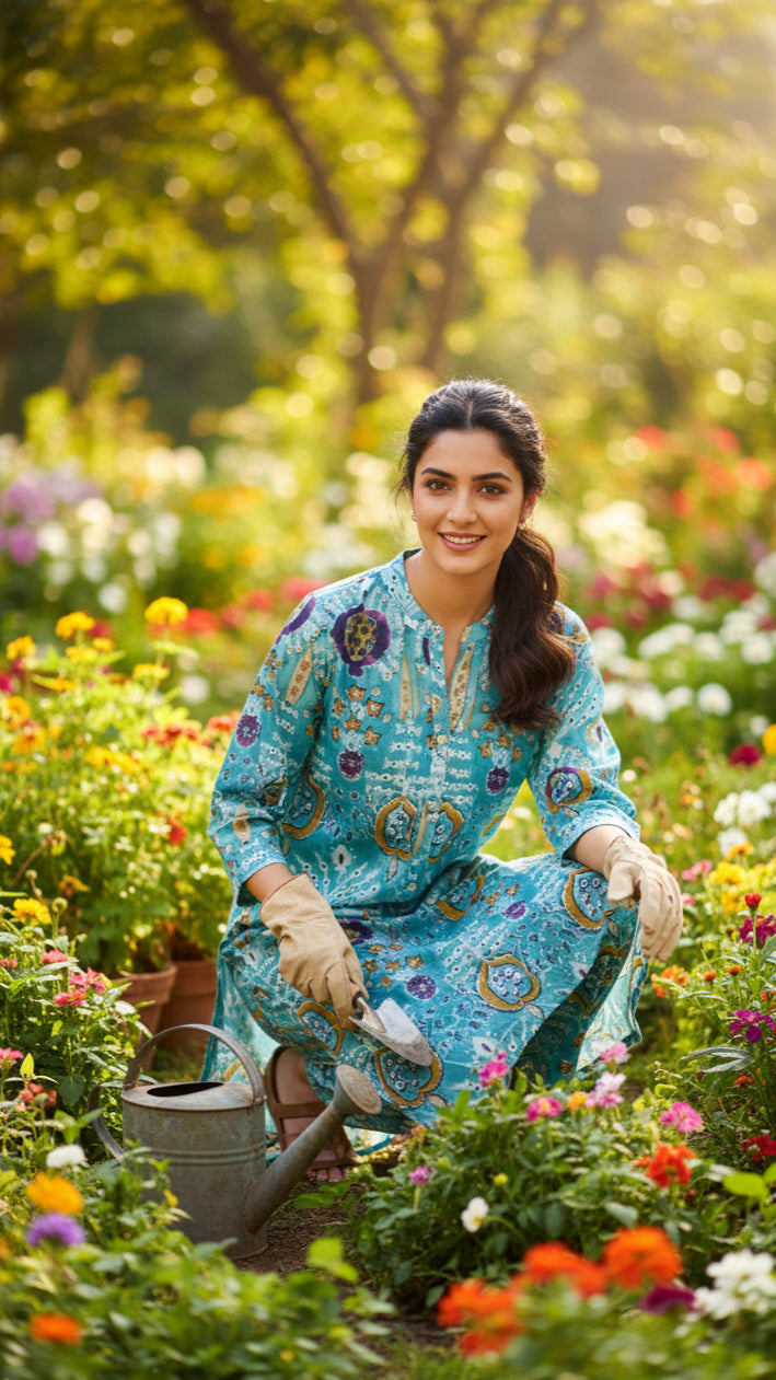 Azure Raaga Co-ord Set