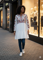 The Ivory Bloom Short Kurti