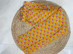 Mustard Bloom Cotton Anarkali 3 Piece Suit Dress