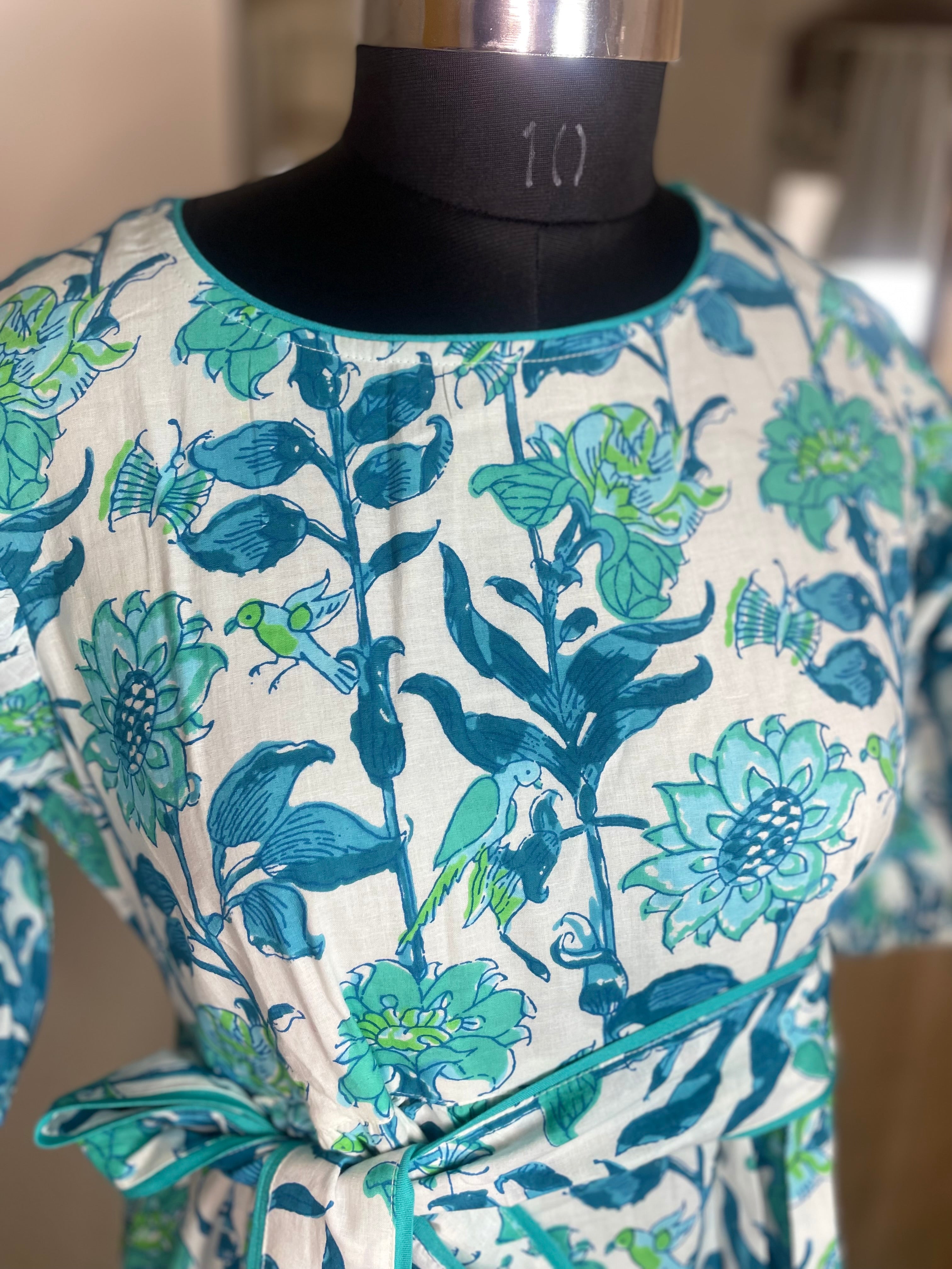 Aqua Garden Dress