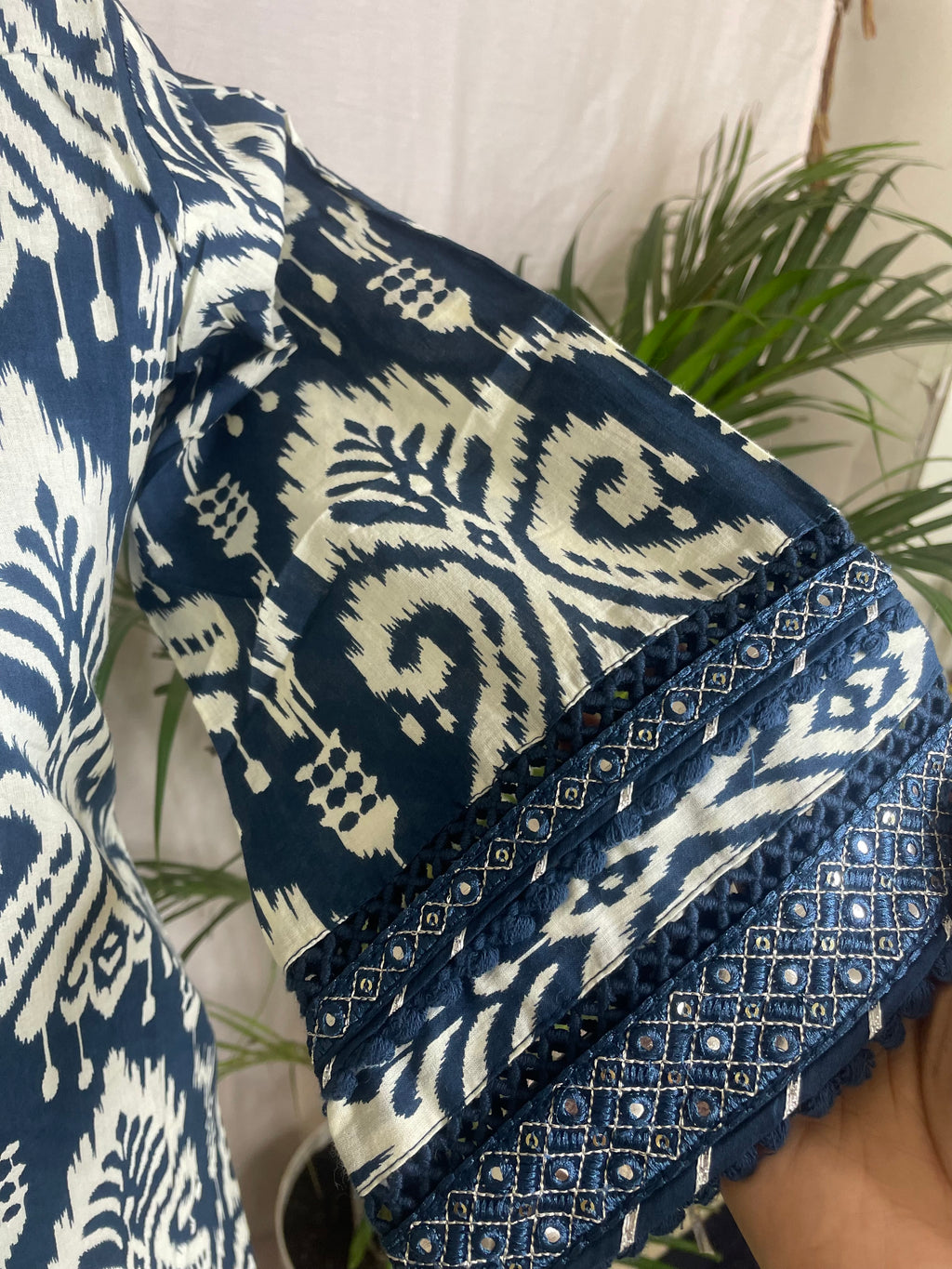 Kiara Indigo Cotton Suit Set