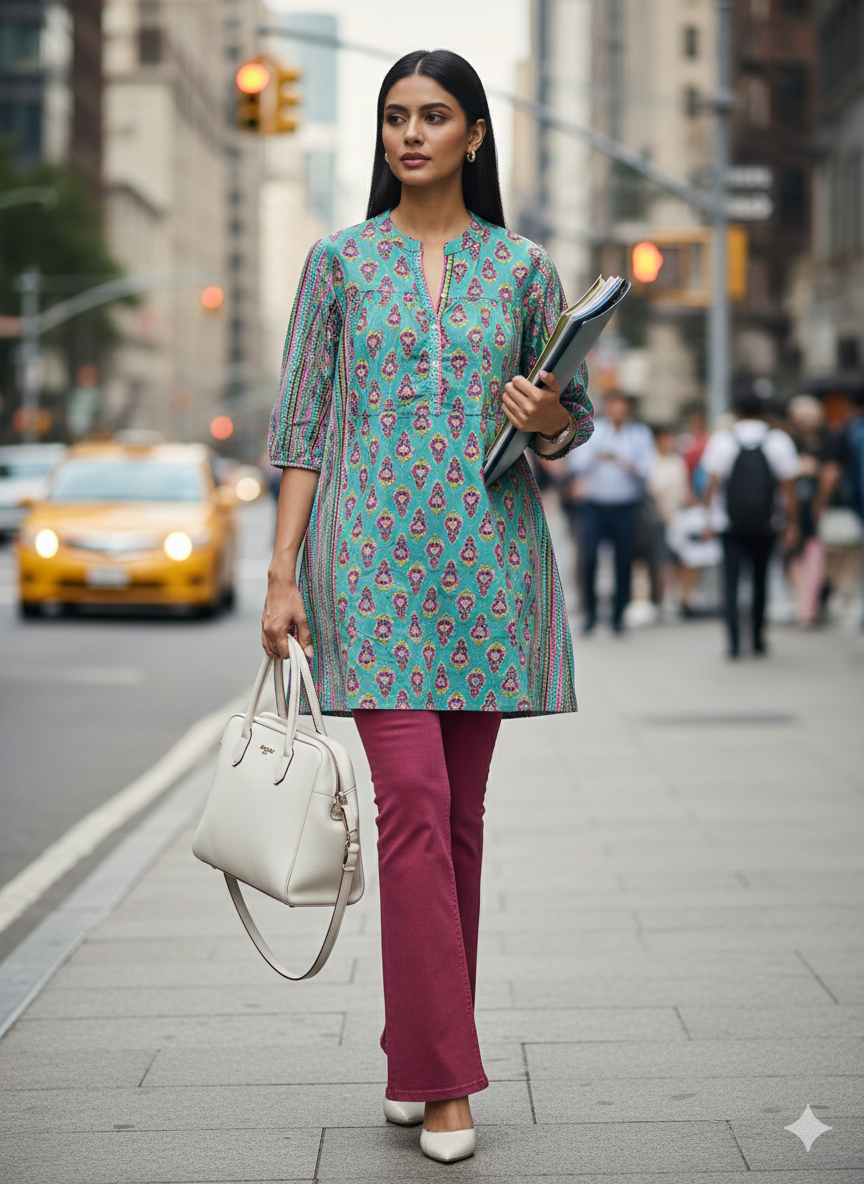 Mint Pop Short Kurti