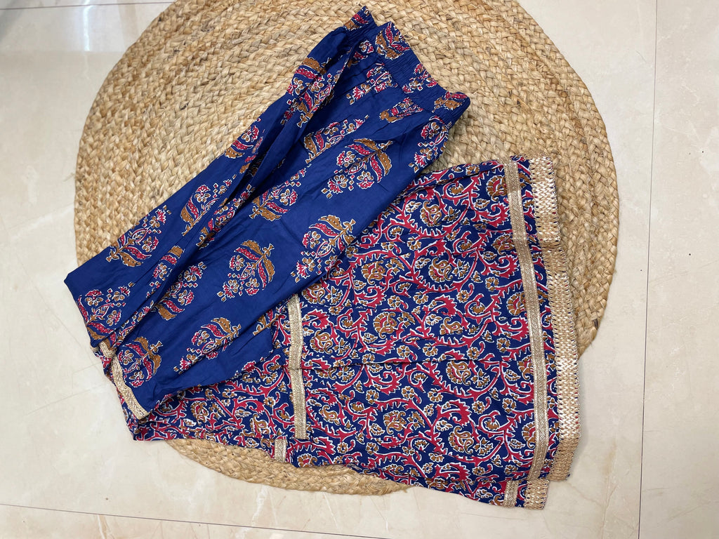 Riva Royal Blue Sharara 3 Pcs Suit Set