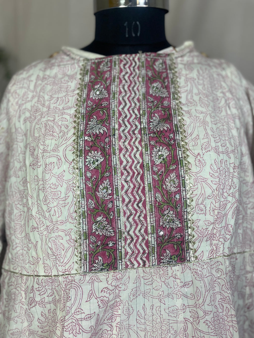 Mira Ivory Pink  Sharara 3 Pcs Suit Set