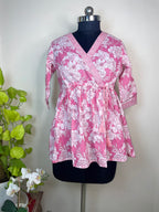 Pink Bloom Short Kurti
