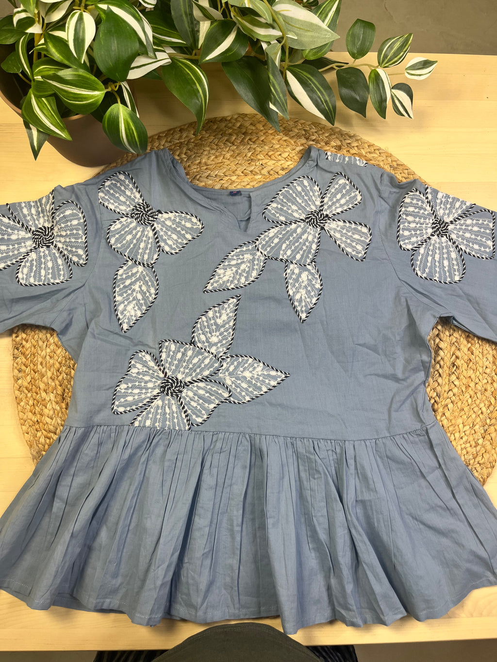 Sky Patch Short Kurti