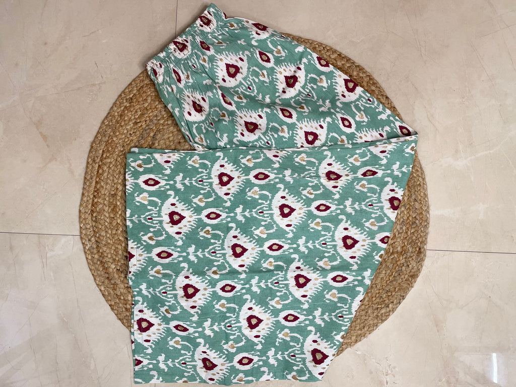 Mahi Mint 3-Piece Spaghetti Palazzo Set