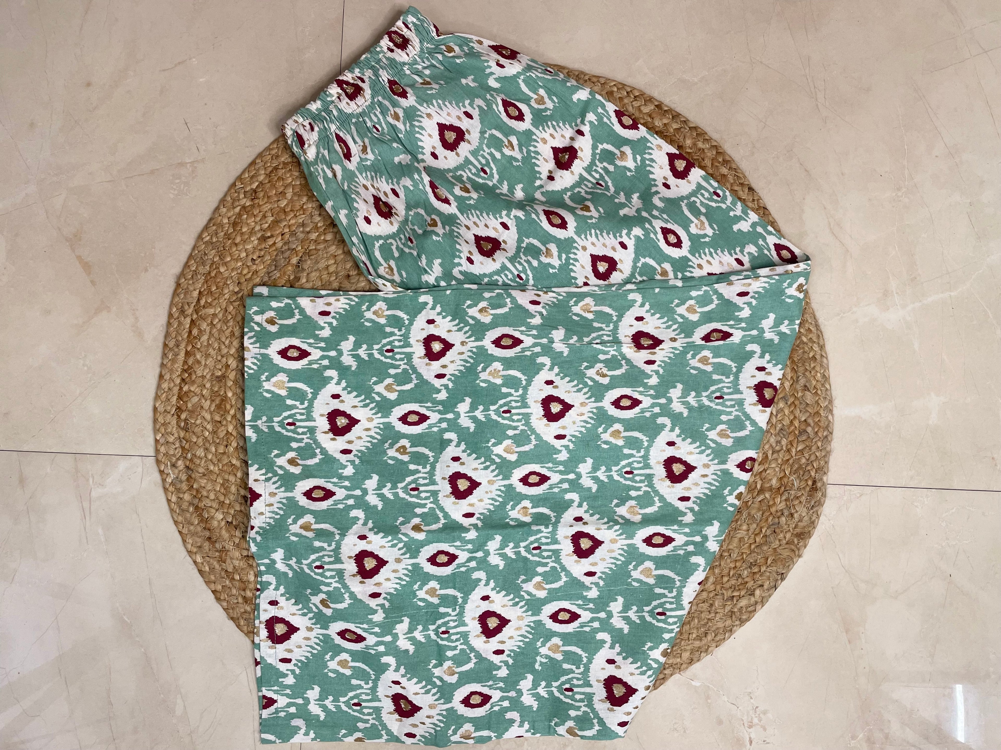 Mahi Mint 3-Piece Spaghetti Palazzo Set
