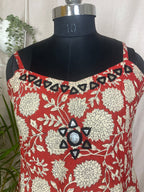 Kavya Rust Floral 2-Piece Spaghetti Set