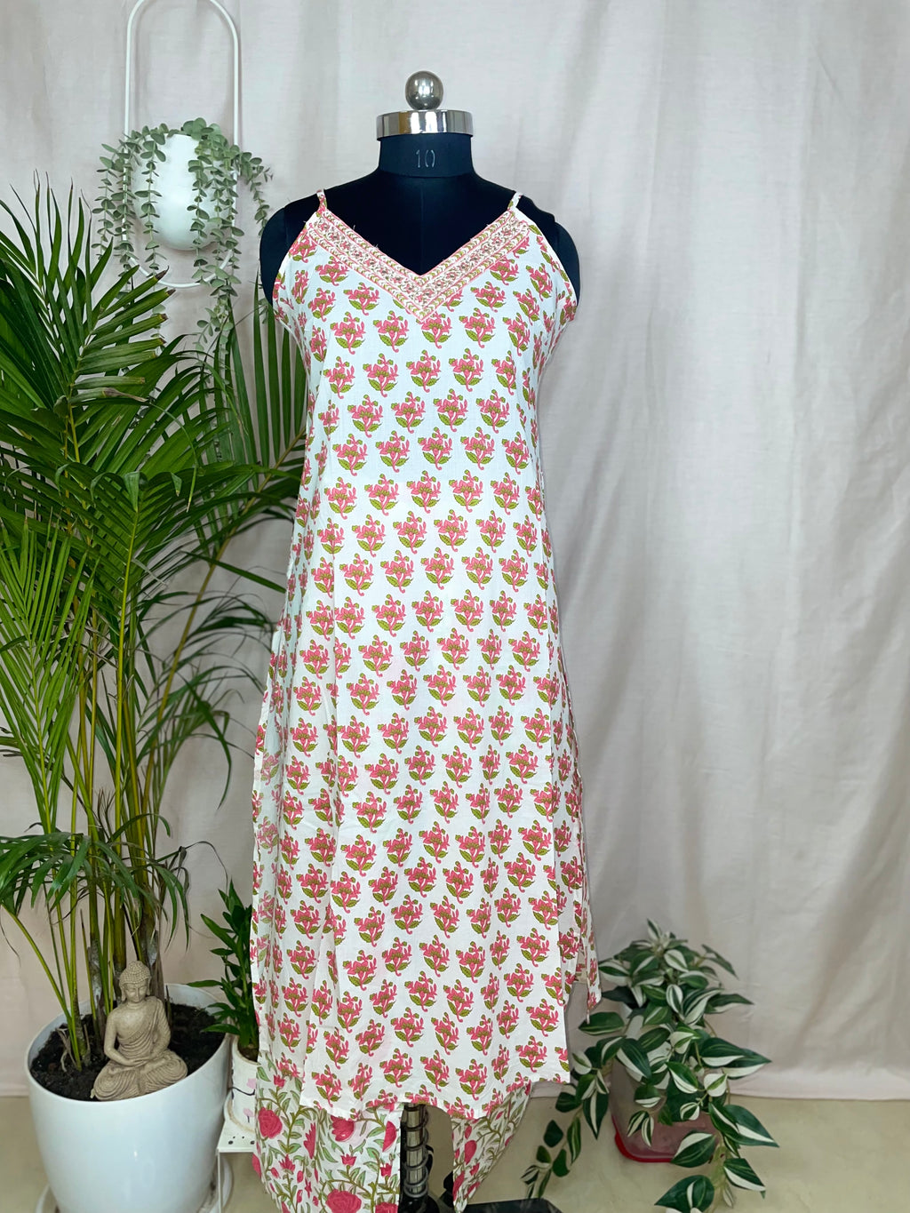 Rishika Ivory Rose 3-Piece Spaghetti Set