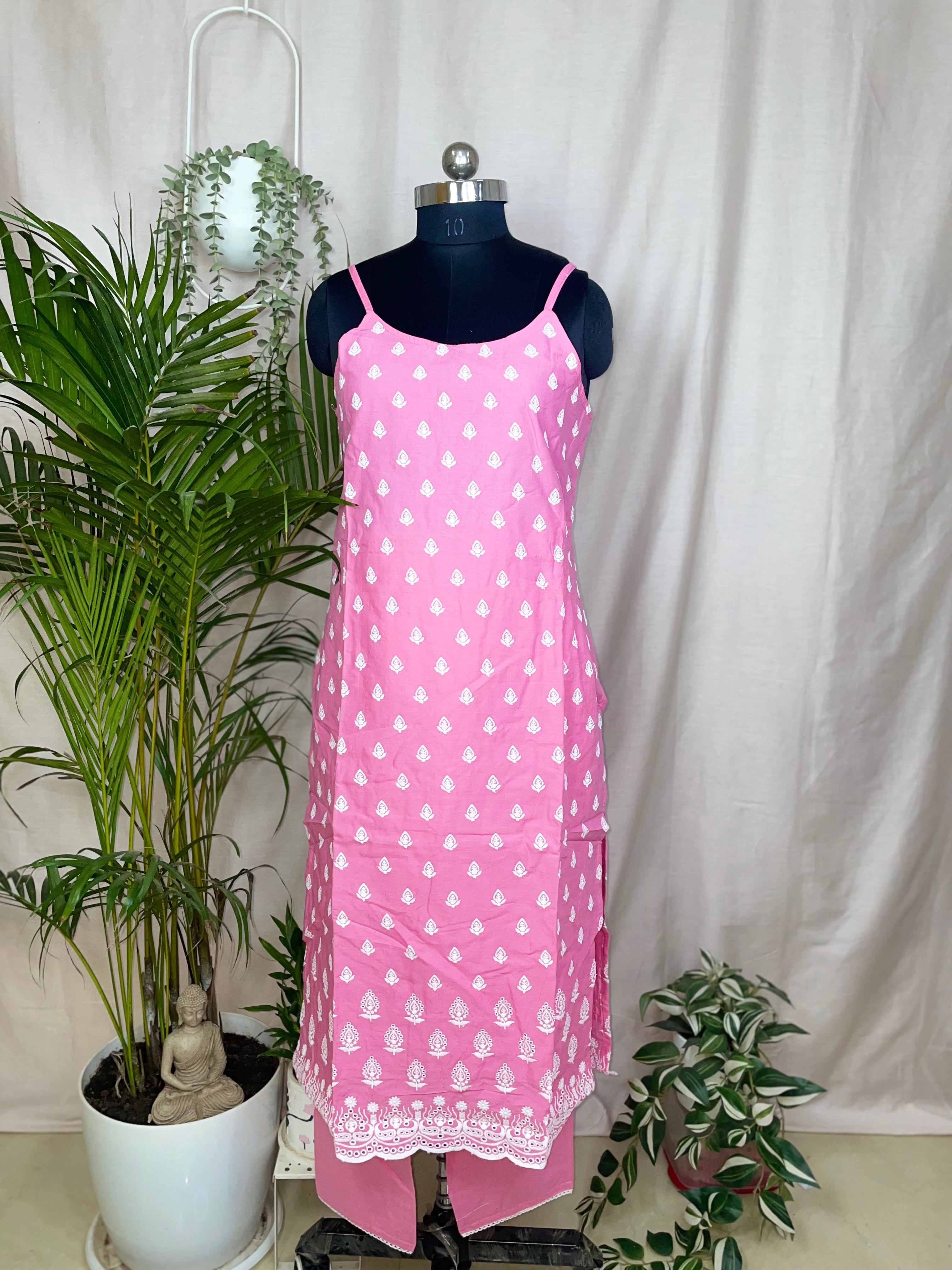 Mishri Pink 2-Piece Spaghetti Set