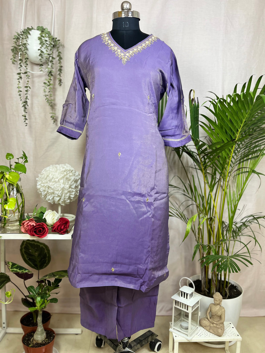 Aarvi Lavender 3 Pcs Suit Set