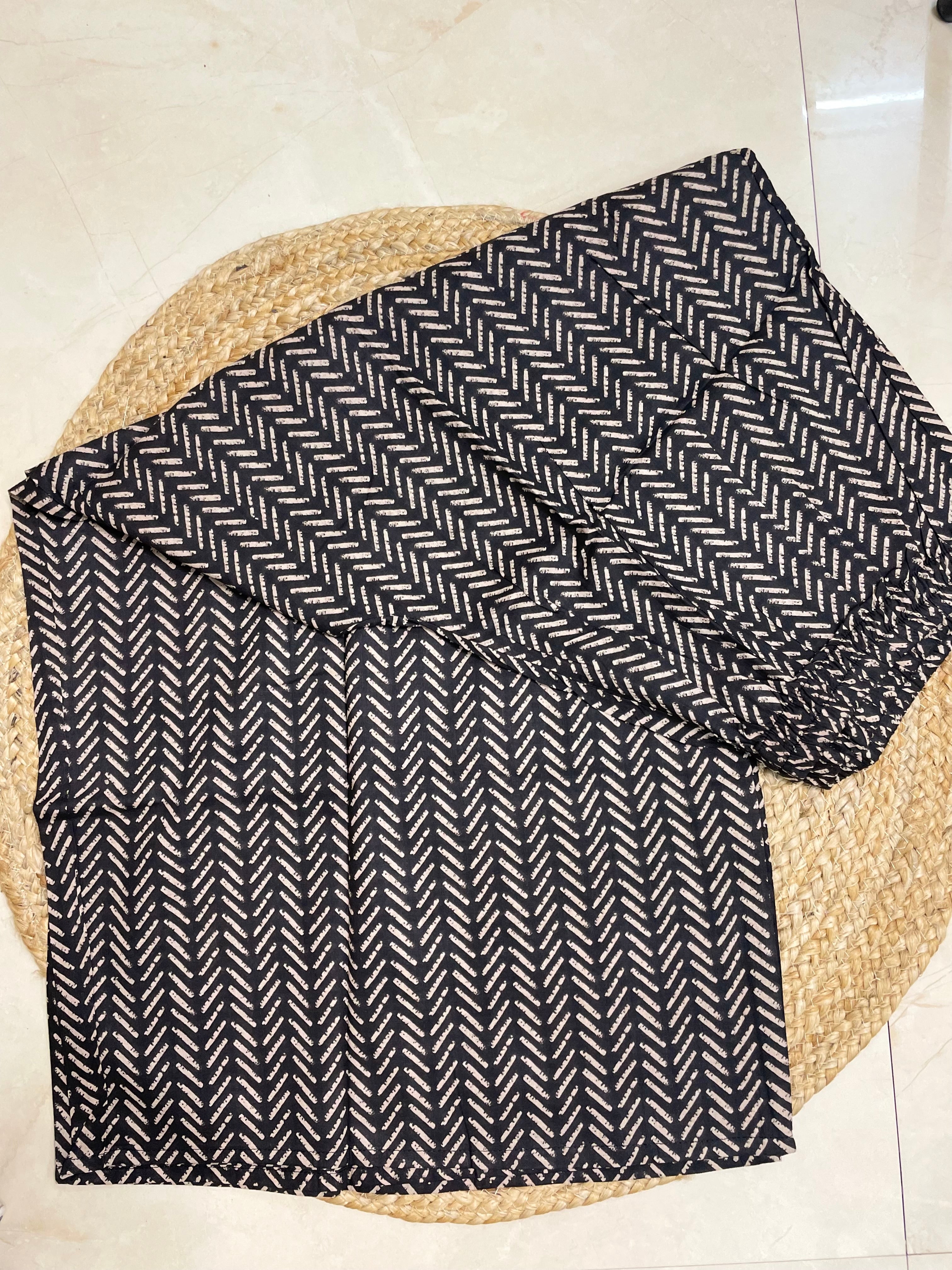 Hetvi Charcoal Bloom Cotton 3 Pcs Suit Set