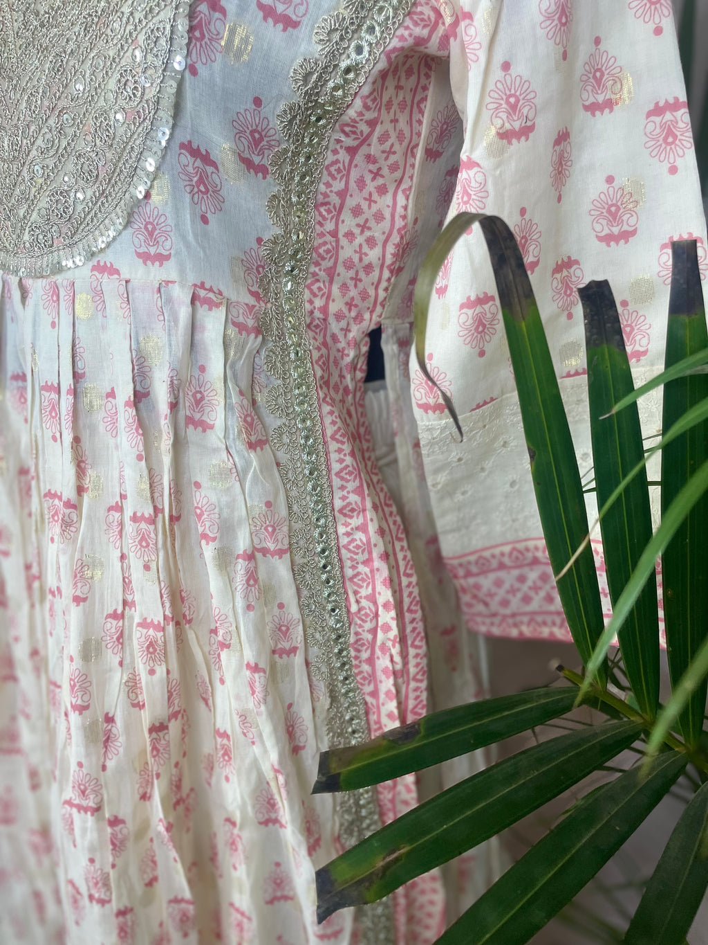 Mihika Ivory Rose Cotton 3 Pcs Suit Set