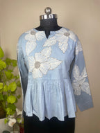 Sky Patch Short Kurti